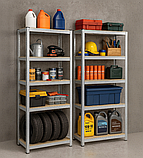 Універсальний стелаж LEOBRO Premium 150 х 70 х 30 см, 150кг/полиця, 4 полиці (LB-R109), фото 5