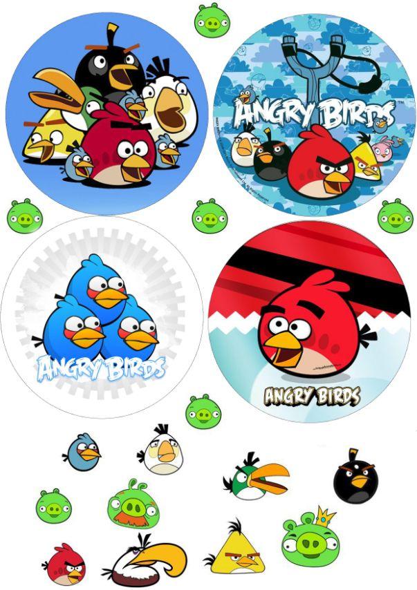 Вафельна картинка "Angry Birds" /ВК-0031/  - А4, фото 1