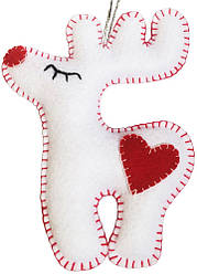 Набір для створення іграшки з фетру "Білий Олень", 14х11 см