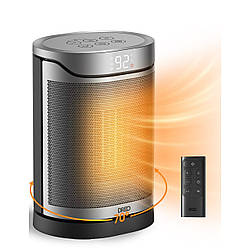 Тепловентилятор Dreo Atom 318, 1500 Вт, керамічний нагрівач, термостат, еко-режим, функція вентилятора, коливання 70°, таймер 12 г