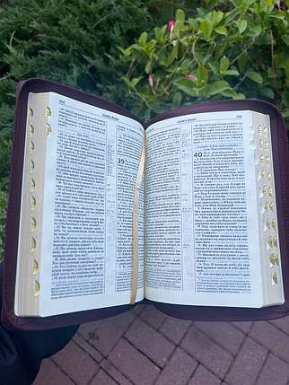 Біблія, переклад Рафаїла Турконяка, друге видання, 15х21 см, шкірзамін., замок, індекси, золото., фото 3