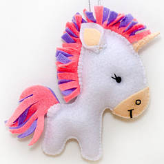 Набір для створення іграшки з фетру "Єдиноріг", 10х12 см