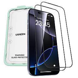 Защитное стекло iPhone 16 Pro Max /17 Pro Max прозрачное, Ugreen HD Green Protector, комплект 2шт.