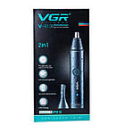Тример для носата вух VGR V-613 акумуляторний 5 Вт з насадками, фото 5