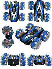 Радіокерована дрифт машинка з браслетом керування, USB заряджанням і LED-підсвіткою (синя), фото 5