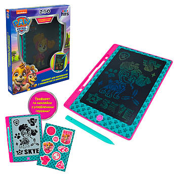 Планшет для малювання "Paw Patrol" Kids Hits (LCD екран 8, 5'', трафарет, наліпки) KH73/002L