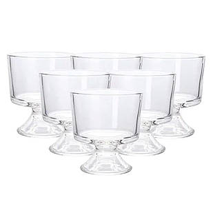 Набір креманок із товстого скла 6 штук по 310 мл прозорий HP560
