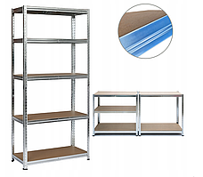 Стелаж LEOBRO Premium 180 х 90 х 30 см, 175кг/полиця, 5 полиць (LB-R103) (mrk)