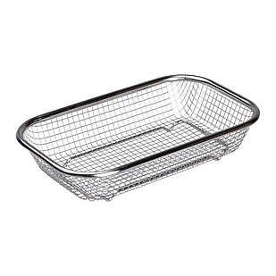 Сито-кошик для миття овочів та фруктів 24х15х5 см друшляк з нержавіючої сталі HP-19-23-S