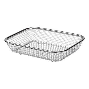 Сито-кошик для миття овочів та фруктів 29.5х21х6 см друшляк з нержавіючої сталі HP-19-23-M