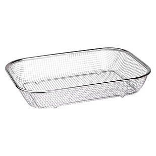 Сито-кошик для миття овочів та фруктів 37.5х27.5х6.8 см друшляк з нержавіючої сталі HP-19-23-L