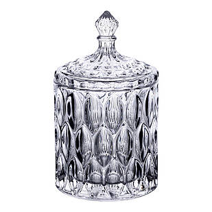 Цукорниця з кришкою Ø 7.5 см ваза цукорниця кругла скляна HP-4-102