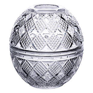 Серветниця на стіл кухонна Ø15 см серветниця скляна кругла кругла у формі яйця HP-4-110