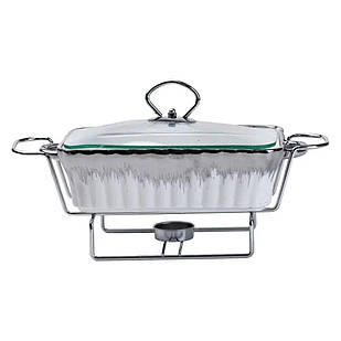 Марміт прямокутний на 1 л порцелянаовий з підігрівом 31×16×11 см HP1019