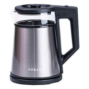 Електрочайник з автоматичним вимкненням 1.7 л Sokany побутовий 2000 Вт SK-SH-1076G