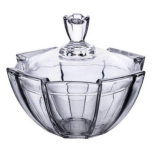 Цукорниця з кришкою Ø 15 см ваза цукорниця кругла скляна HP-4-120