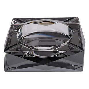 Скляна попільничка для сигарет 13х13х4 см попільничка квадратна настільна Сіра HP-4-131