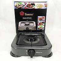 Газова плита DOMOTEC MS-6601 на 1 конфорку. Колір: сірий JA-87