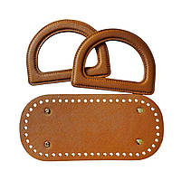 Набір для сумки дно+ручки еко-шкіра карамель