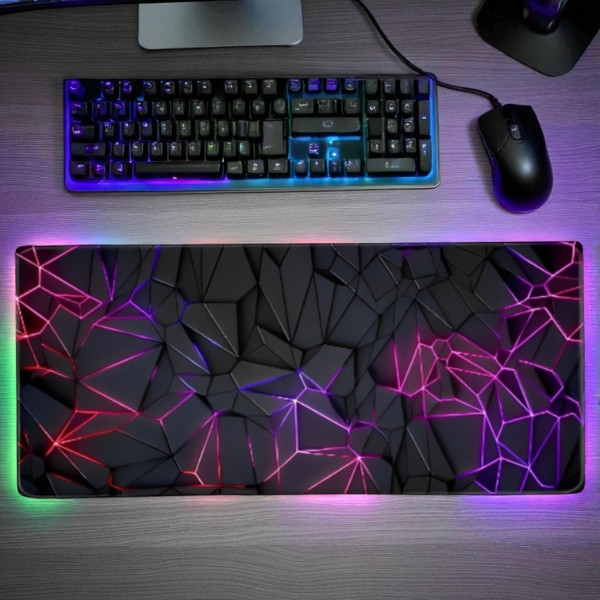 Килимок для компютерної миші 70*30см STITCHED SPEED SURFACE Чорний з принтом, фото 1