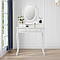 Туалетний столик Ванеса білий з дзеркалом і стільчиком Трюмо в спальню, фото 4