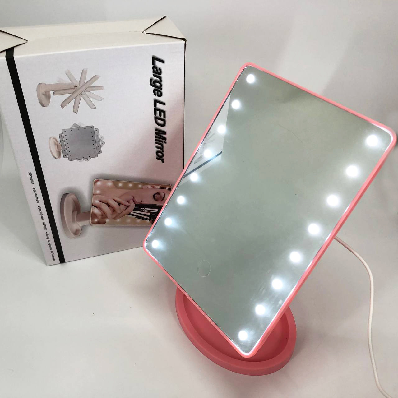 Дзеркало з підсвіткою зі світлодіодами, Дзеркало для візажу з підсвічуванням для гриму OU-28, фото 1