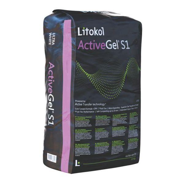 Полімерний гелеподібний клей Litokol ACTIVE GEL S1 білий (K50) 20 кг для плитки, керамограніту, каменю, фото 1