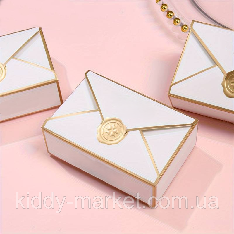Бонбоньєрка коробочка прямокутна біла, фото 1