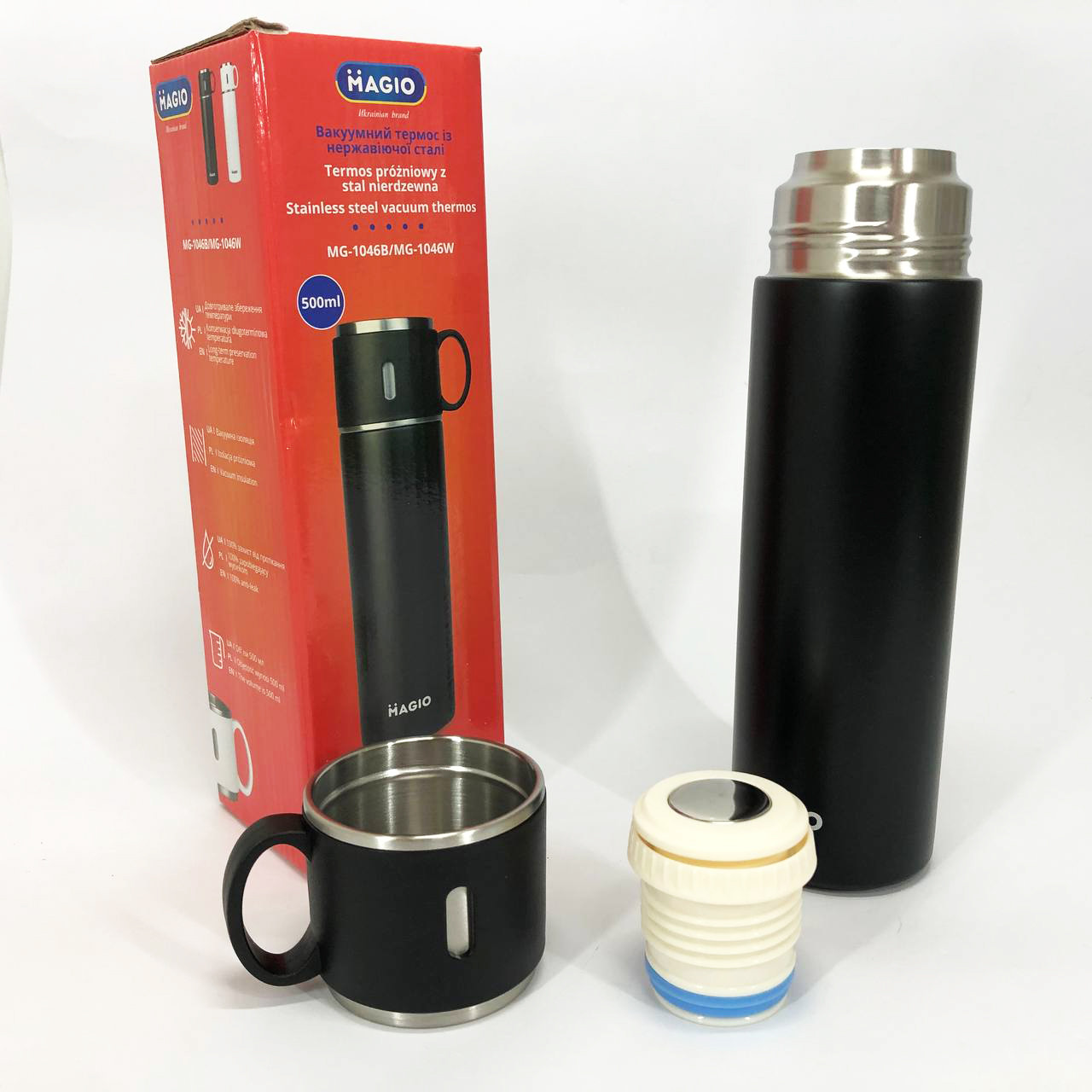 Термос у вигляді пляшки MAGIO MG-1046B 0.5 л, Найкращий термос Гарячий для чаю EL-24, фото 1