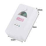 Електронний відлякувач клопів Pest Reject HK02, Ультразвуковий відпугувач, Побутовий відлякувач мишей US-33, фото 9