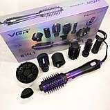 Стайлер-гребінець для випрямлення волосся, Електричний фен для укладання, Фен професійна щітка AX-57, фото 3