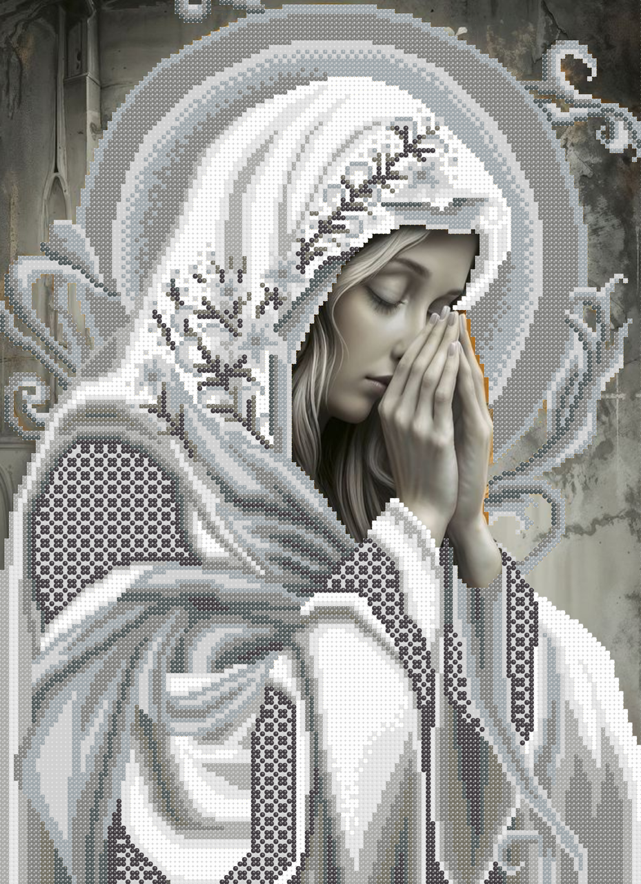 Схема для вишивки бісером ,, Молитва ( сірий) ,,, фото 1