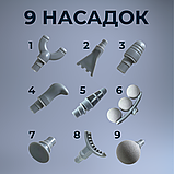 Перкусійний масажер, масажний пістолет, ударний масажер Hechpro (MASS9), фото 5