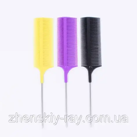 Гребінець для мікромелірування волосся двохсторонній, фото 1