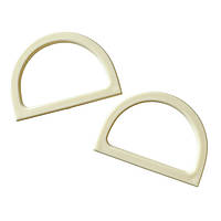 Комплект ручок для сумки пластикових Півкільце 12х8,5 см Білий