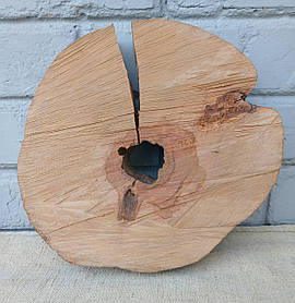 Дерев'яний зріз для різьблення по дереву, d 230х240мм.