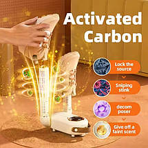 Сушарка для взуття Swan Home HXQ01 електрокросушарка для взуття антибактеріальна сушарки для чобіт кросівок беж, фото 3