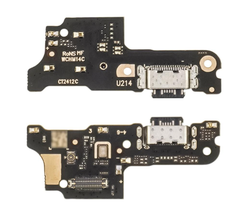 Нижня плата для Xiaomi Redmi 14C з роз'ємом зарядки, мікрофоном та компонентами, фото 1