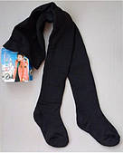 Дитячі махрові колготки Малиш однотонні чорний на зріст 98-104 см 3-4 роки