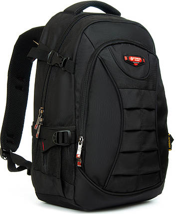 Рюкзак шкільний для хлопчика підлітковий ортопедичний чорний на два відділи з 6 по 11 клас Power In Eavas 9009, фото 1