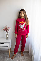 Тепла піжама підліткова для дівчинки Сова Hogwarts тм Авекс