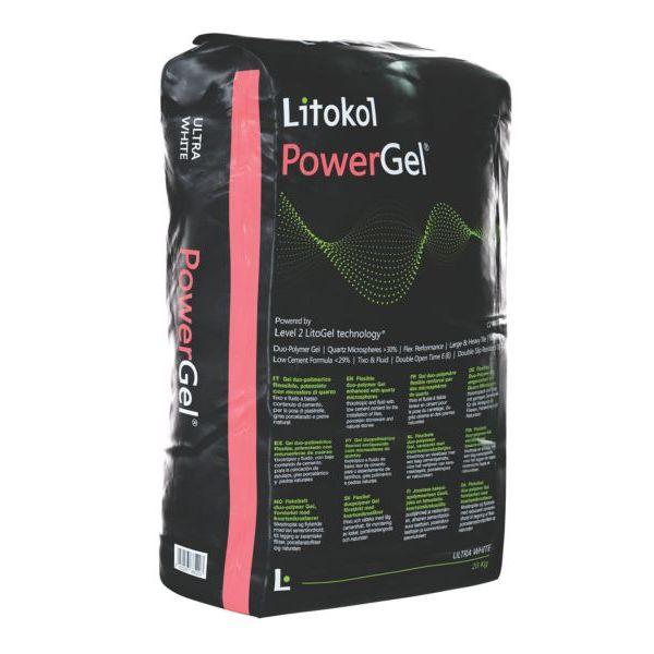 Полімерний гелеподібний клей Litokol POWER GEL сірий (K55) 20 кг для плитки, керамограніту, каменю, фото 1