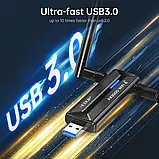 EDUP Tri-Band 3000 Mbps WiFi 6E USB-адаптер 2×5 dBi, фото 9
