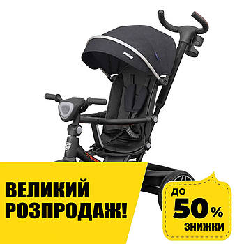 Велосипед триколісний з батьківською ручкою TILLY DYNAMIC T-3810 BLACK Чорний Акція до 30.11