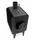 Буржуйка з камерою подвійного згоряння на 1 конфорку та радіатором для обігріву 120 м³, фото 4