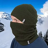 Чоловічий набір Шапка з хомутом снудом на флісі One Sizе для повсякденного носіння, шапка тепла для чоловіків