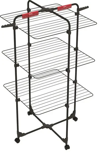 Сушарка для білизни Vileda Mixer 3 Ultimate, вертикальна, 3 рівні, 30 м, коліщата, Італія, фото 1