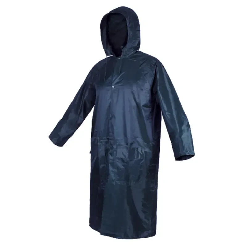 Плащ-дощовик міцний із капюшоном темно-синий ХXL у сумочці, фото 1