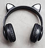 Навушники з котячими вушками STN-28 з LED-підсвіткою Чорний, фото 5