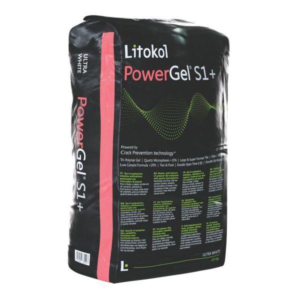 Полімерний еластичний антитріщинний гель-клей Litokol POWER GEL S1+ білий (K77) 20 кг, фото 1